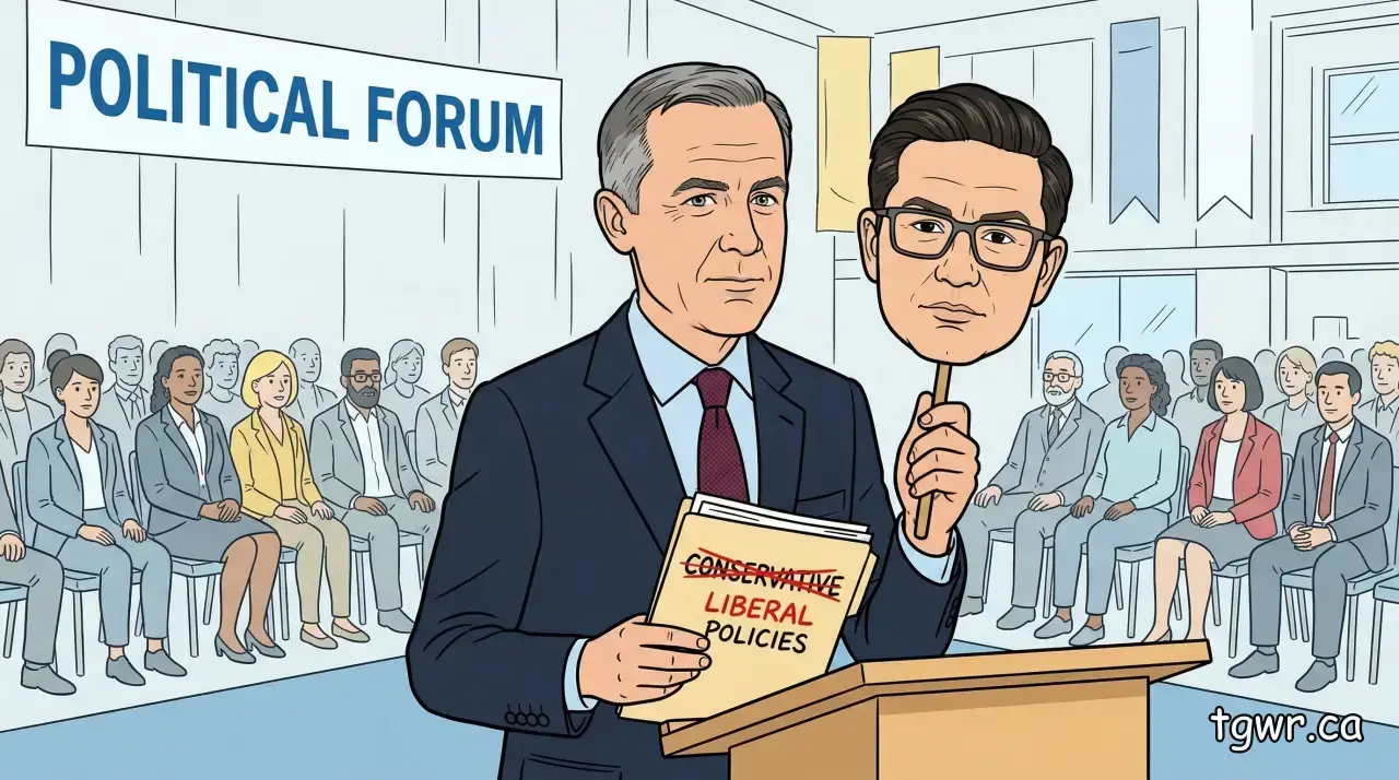 Liberal Policies Unmasked: Mark Carney’s Pierre Poilievre Disguise Exposed